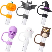 6Pcs Halloween Straw Cover Cap for Stanley Cup 40oz 30oz Tumbler 10mm Re... - £11.72 GBP