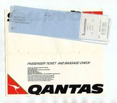 QANTAS Airlines Passenger Ticket and Baggage Check &amp; Luggage Tickets - $11.88