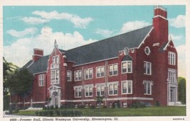 Presser Hall Illinois Wesleyan University Bloomington IL 1944 Postcard E08 - £5.46 GBP