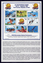 Palau 465 MNH Sports Games Spear Fishing Swimming Canoeing ZAYIX 1223L0003A - £4.00 GBP