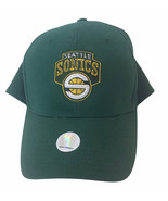 Seattle Sonics NBA Adjustable Green Baseball Cap Logo Hat Fiber Optic Li... - £25.01 GBP