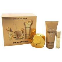 Paco Rabanne Lady Million 2.7 Oz Eau De Parfum Spray 3 Pcs Gift Set image 4