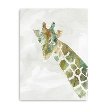 HomeRoots 398864 40 x 30 in. Green Abstract Marble Watercolor Giraffe Ca... - $172.43