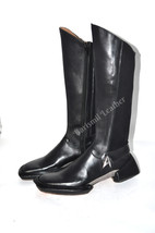 Handmade Black Leather Cosplay men boots Leather Dress Shoes for Men - £333.35 GBP