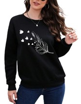 S- Essnce Women&#39;s Tree Leaf &amp; Heart Patterned Casual Pullover Long Sleeve Sweats - £29.51 GBP