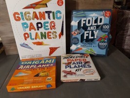 Paper Plane Making Kits Fly n Fold Origami Gigantic Planes 4 Boxes - £51.93 GBP