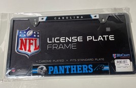 Carolina Panthers NFL Licensed Chrome Plated Auto License Plate Frame New - £6.75 GBP