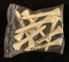 Pack of (10) Mitsubishi Golf Tees - White - Brand New - (2) Lots Available - £7.61 GBP