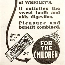 1923 Wrigley&#39;s Chewing Gum Advertisement For the Child Ephemera Candy 4 ... - £15.45 GBP