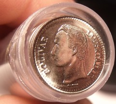 Gem Unc Roll (50 Coins) Venezuela 1990-MM 25 Centimos~Last Year Ever~Free Ship - £23.42 GBP