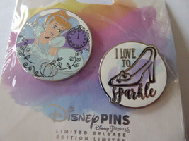 Disney Trading Pins Princess LR 2 Pin Set Cinderella I Love To Sparkle - £10.00 GBP