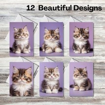 For Cat Lovers - Set of 12 Cards with envelopes - Blank Note Cards - Set#09 - £9.99 GBP