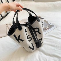 Letter Printed Canvas Handbag For Women Famous  Tote Bag 2021 Casual  Lady Desig - £150.70 GBP