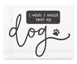 NEW I Wish I Could Text My Dog Decorative Wooden Box Sign 8x6x1.5 in. pawprints - £7.86 GBP