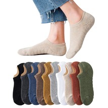 10 Pairs No Show Low Cut Socks For Mens &amp; Womens,Non Slip Athletic Flat Boat Lin - £32.15 GBP