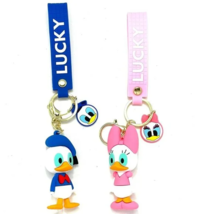 2-PACK Donald Duck Cute Keychians Bling 3D Charm Souvenir Figure Collectibles - £21.57 GBP