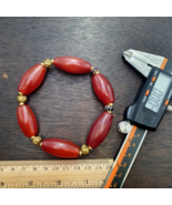 Himalayan Red Agate Bracelet – Tibetan Carnelian Beads, Brass &amp; Dzi Accents - $1,443.28 MXN