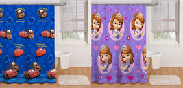 Disney Fabric Shower Curtain Sofia the First Cars New - $49.95