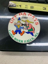 Vintage Pin 2.25&quot; PINBACK BUTTON Thief River Falls MN Uff Da Days Ole Le... - $14.99
