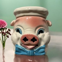 Vintage Grantcrest Japan Pig Anthropomorphic Cookie Jar Hand Painted With Lid - £45.79 GBP