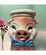 Vintage GRANTCREST JAPAN PIG Anthropomorphic Cookie Jar Hand Painted wit... - $59.40