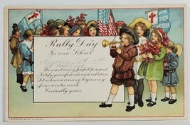 MD Relay Maryland Rally Day Patriotic Red Cross American Flag 1911 Postcard T3 - £11.06 GBP
