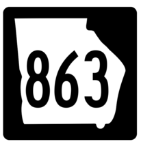 Georgia State Route 863 Sticker R4099 Highway Sign Road Sign Decal - $1.45+