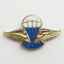 Vintage Irvin Parachute Gold Tone and Enamel British-Made Pin - WWII Win... - $20.33