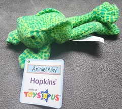 Vintage 2001 McDonald&#39;s Happy Meal Animal Alley Hopkins Toys R Us Frog Plush M88 - £15.62 GBP