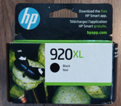 HP Genuine 920XL (CD975AN) Black Ink Cartridge Sealed Exp Feb 2025 - $18.00