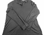 Joseph Abboud Long Sleeve Liquid Soft Black Polo Shirt Buttons Men’s XXL - $17.99