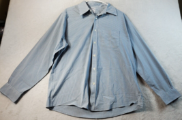 Brooks Brother Shirt Mens Large Blue White Check Cotton Long Sleeve Button Down - £15.14 GBP