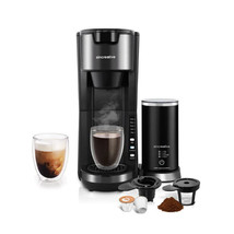 Single Serve Coffee Maker with Milk Frother 2-In-1 Cappuccino Coffee Sincreative - £61.11 GBP
