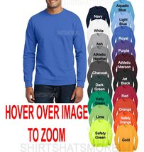 BIG MENS Long Sleeve T-Shirt Quality Cotton/Poly 50/50 Sizes 2X 3X 4X 5X 6X NEW - £11.26 GBP+