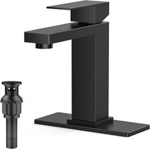FORIOUS Matte Black Bathroom Faucets, One Hole Bathroom Faucet with with... - £33.17 GBP