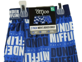 Mens XL 40 to 42 The Office Dunder Mifflin 2 Pack Boxer Brief New - £10.86 GBP