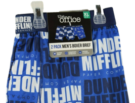 Mens XL 40 to 42 The Office Dunder Mifflin 2 Pack Boxer Brief New - £10.36 GBP