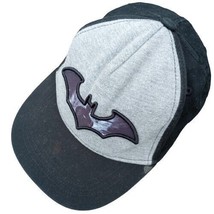 Batman Ball Cap Hat Adjustable Baseball Snap-back Child S/M 4-7 Yr Black Gray - £11.71 GBP