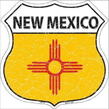 New Mexico State Flag Highway Shield Metal Sign HS-139
