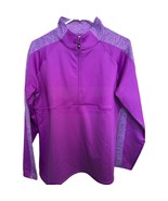 Footjoy Shirt Womens L Purple Quilted 1/4 Zip Pullover Long Sleeve Activ... - $26.89 CAD