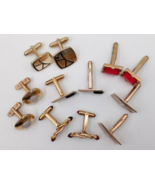 Mixed Lot 6 Pairs of Vintage Anson, Hickok, ATS Cufflinks Gold tone - £29.77 GBP