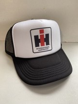 Vintage International Harvester Hat Trucker Hat snapback Black Tractor Farm Cap - £14.06 GBP