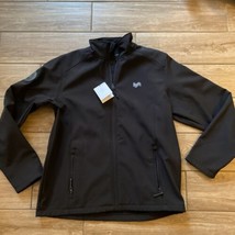 Lyft 1K Rides Softshell Jacket Men&#39;s Large Fleece Full Zip Lined Coat Black - $45.00