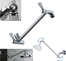 11 Solid Brass Adjustable Height Shower Head Extension Arm With Lock Joints - £28.46 GBP