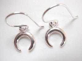 Tiny Crescent Moons 925 Sterling Silver Earrings - £7.93 GBP