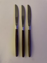 Ekco Eterna Canoe Muffin 3 Dinner Knives MCM Stainless Made in Japan - £17.71 GBP