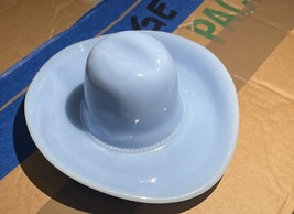 Vintage Jeanette Delphite Glass USA Cowboy Hat Trinket Dresser Coin Ashtray Dish - £59.35 GBP