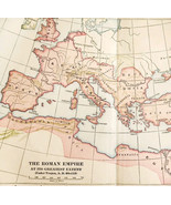 1929 Map Europe The Roman Empire Greatest Extent AD 98-117 Trajan Gaul D... - €25,67 EUR