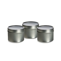 Cafe Cubano Food Grade Round Tins with Lids - Set (3 Pieces) with Clear ... - $9.99