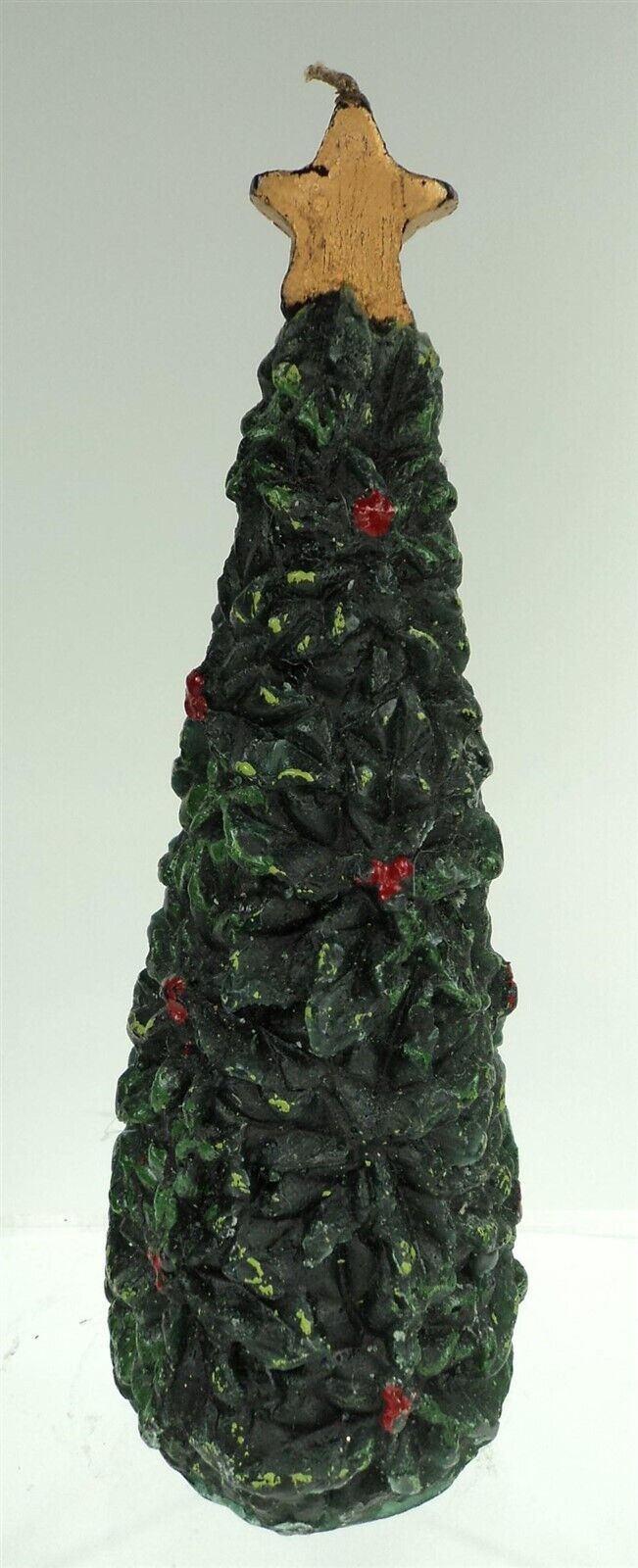 Evergreen Christmas Tree w/ Star Topper Candle - 7.5&quot; - New - Never Lit - $9.74